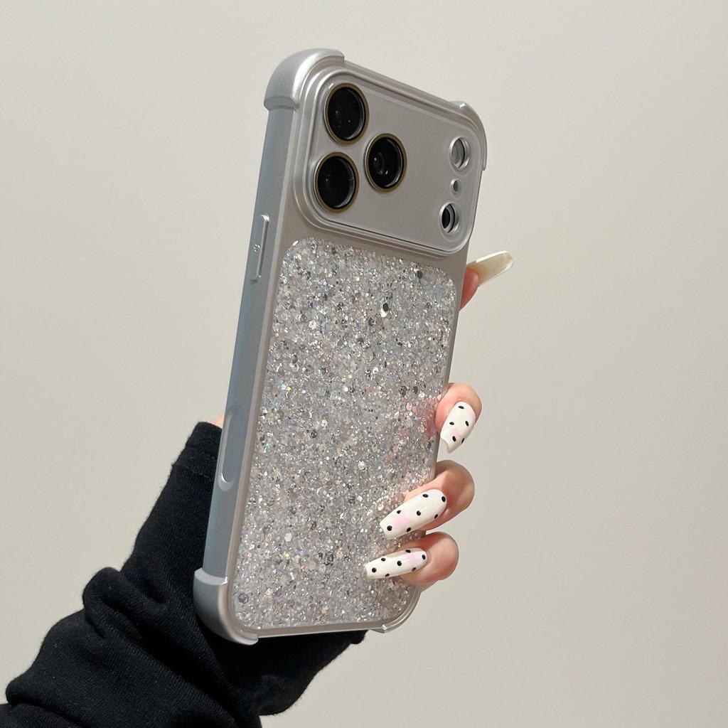 INS Aesthetic Sparkly Sequin Phone Case for iPhone 17/16 Pro Max/15/14