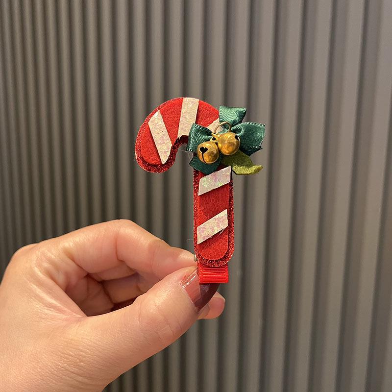 Christmas Cartoon Hair Clips for Girls - Red Holiday Hairpins and Accessories