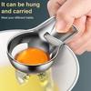 Stainless Steel Egg Yolk Separator Professional Grade Baking Tool with Hanging Hook Precision Filter Kitchen Gadget for Baking Cakes Muffins