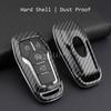 For Ford Lincoln Carbon Fiber Car Key Fob Cover Chain Case Fusion Explorer Mustang Edge F-150 Mondeo MKC MKX MKZ Accessories