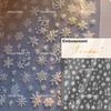 Silver White Snowflake Rhinestone Star Love Lace Winter Chic Snow Shiny Chic Delicate 5D Nail Art Stickers Manicure Decals