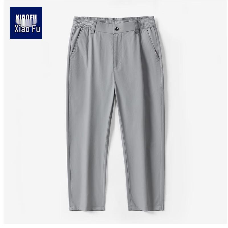 Men s Solid Color Straight Leg Casual Cropped Pants 31