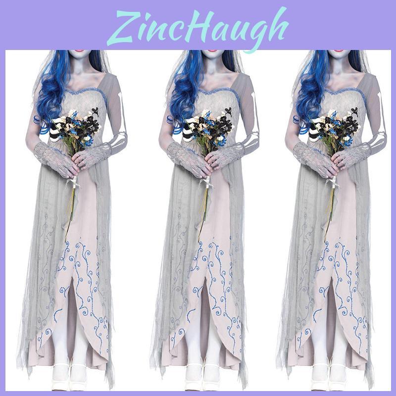 Costume da sposa cadavere zombie horror di Halloween per donna, spaventoso, per eventi unici