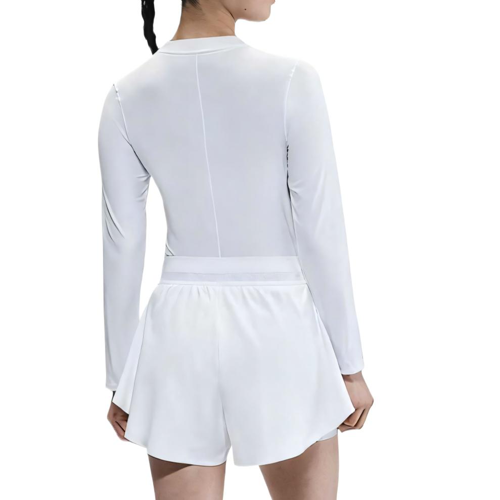 Nike Court Advantage Dri-FIT Einfarbig Bequemes Langarm Tennis-Shirt Damen Oberteile Weiß FZ6738100
