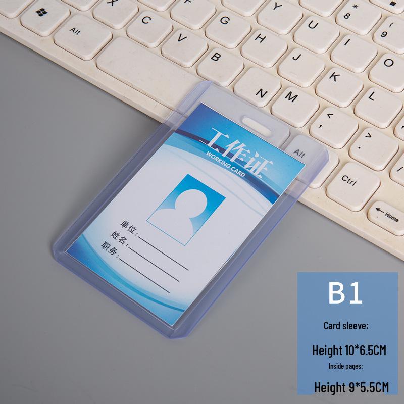Double-Sided Transparent ID Holder with Lanyard for Student, Access, or Conference Pass and QR Code Tag