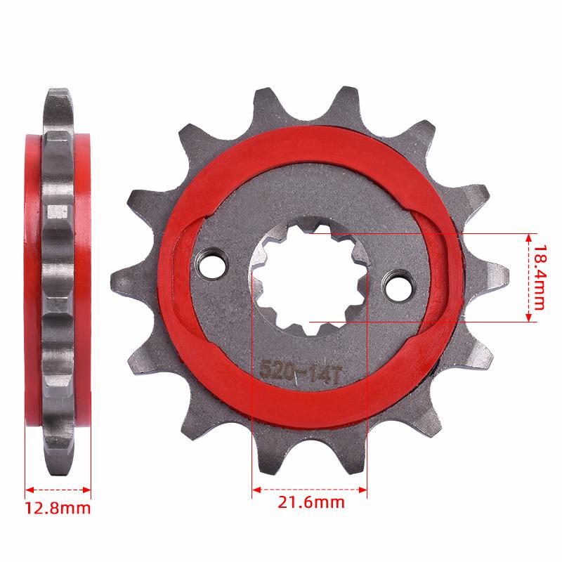 520 13T 14T Front Sprocket Gear Wheel Cam Pinion For Honda Off Road CRF300 L LA LR LRA Rally 2021-2024 CRF300LR CRF300L CRF 300