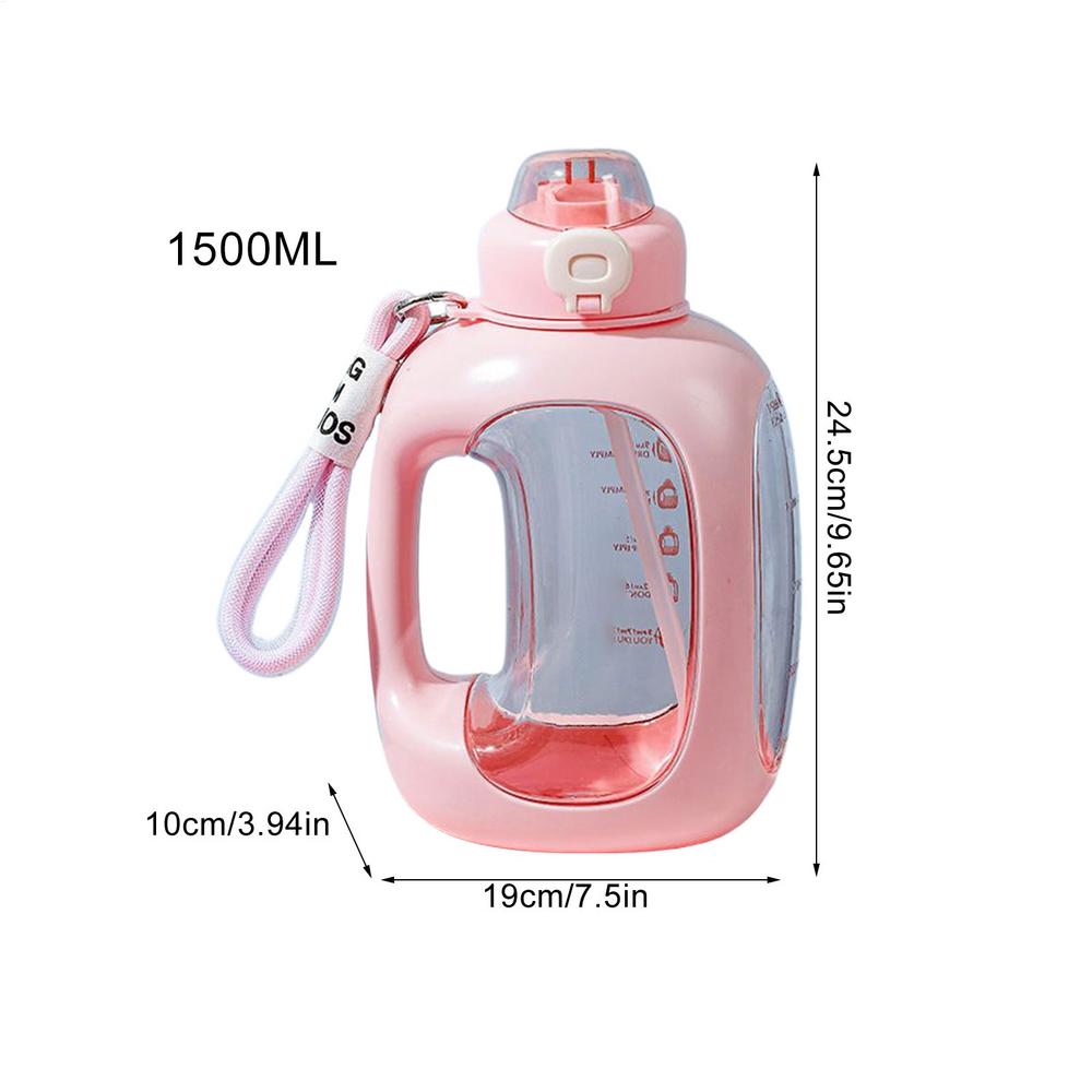 Water Bottle For Gym 1500ml Large Capacity Outdoor Travel Big Water Bottles Leak-Proof Cup For Travel Sports Fitness Hiking