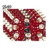 Christmas Table Mat 4Pcs Linen Placemat Set, Cartoon Snowman Gingerbread Gnome Durable Mats Mat, Heat Resistant Place for Holiday Party Placemats