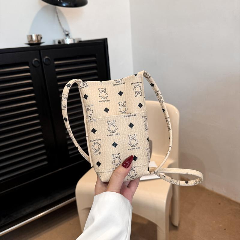 

Новая сумка через плечо нишевая эстетика модный тренд с принтом вертикальная сумка для мобильного телефона высокая текстура сумка-мессенджер