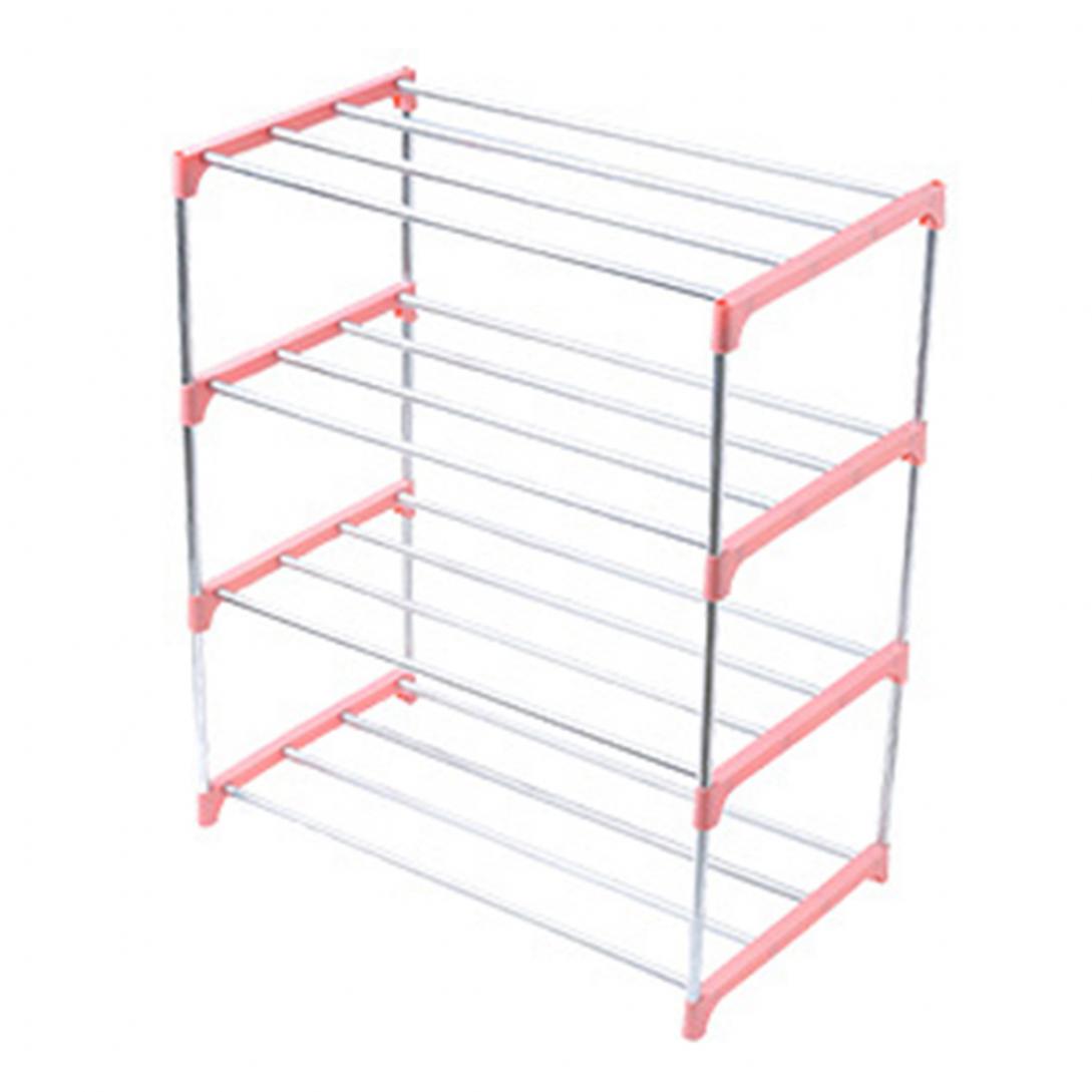 

Love Pet Store 3/4 шари полиці для взуття з нержавіючої сталі Шафа для зберігання Полиця Тримач Домашній Органайзер 4 Layers рожевий