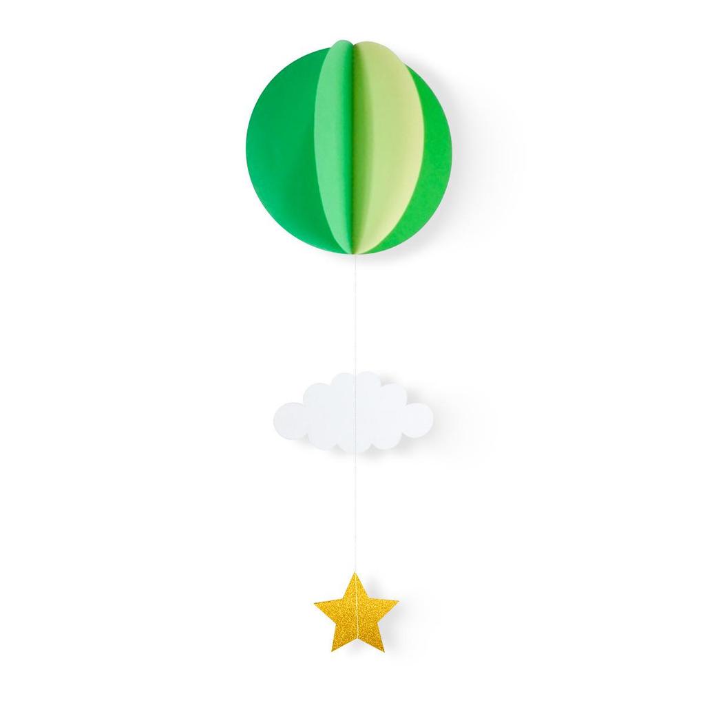 3D Heart & Hot Air Balloon Ornaments for Kindergarten Birthday Party Decor