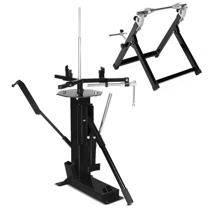 Motorrad-Reifenmontiergerät 12-17" Set + Reifenwuchtmaschine XL9 schwarz
