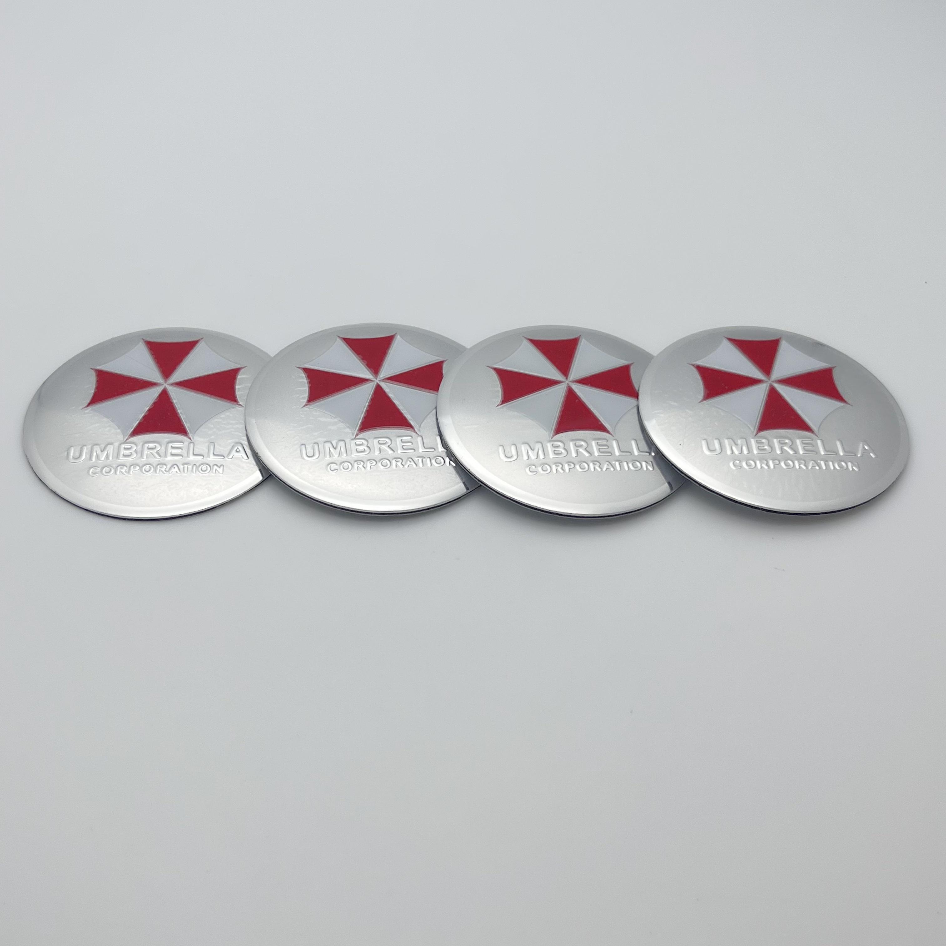 

4pcs 56mm 60mm 65mm Metal Car Stickers Umbrella Logo Emblem Badge Wheel Center Hub Cap Rim Stickers Decoration Car Accessories 56mm Stickers&4pcs UMBRELLA серебряный