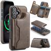 MAGKING K3 Series For iPhone 16 Case Compatible with MagSafe Wallet PC+TPU+PU Phone Cover