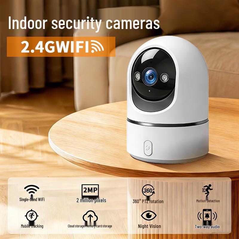 Smart Indoor Wireless Pan-Tilt Camera with One-Key HD Monitoring