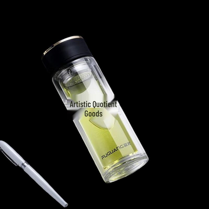 Fuguang Double-Layer Heat-Resistant Glass Tea Infuser Cup