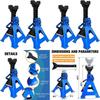Heavy-Duty 6 Ton Jack Stands, 13,200 LB Capacity, Double Pin Lock, Adjustable 15.6-23.4, Blue Pair for Vehicle Lifting