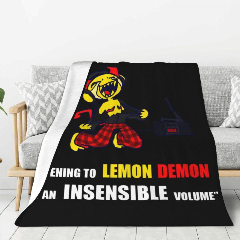 Custom Music Band Lemon Demon Blanket 3D Printed Soft Flannel Fleece Warm Throw Blankets for Car Bedroom Couch Quilt
