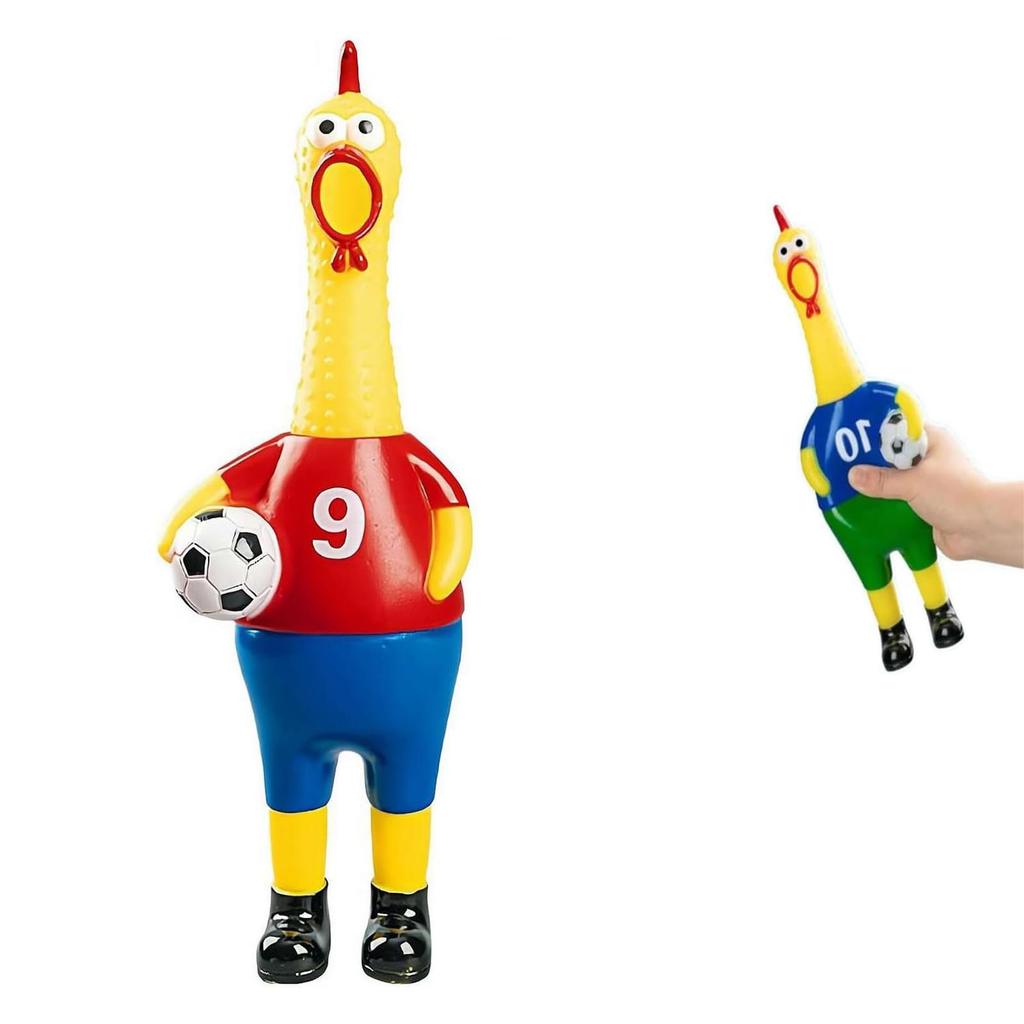 Learning Educational Games 2 Years Rubber Chicken Toy Chicken Toy Rubber Chicken Dog Toy Spoof Gift Present Eye Catching Football Design