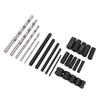 25 Pcs Screw Extractor Set High Hardness Steel Easy Out Broken Bolt Extractor Kit with Storage Case