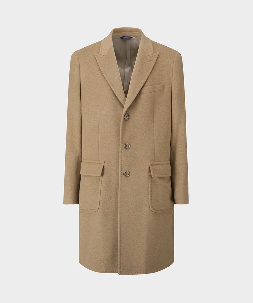 Brooks Brothers Classic Camel Coat (Camel) (Bbcsmf21985Ew)