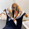Cat Designer Luxury Style Square Scarves Women Silk Scarf Floral Bandana Small Neckties Hairbands Foulard Shawl