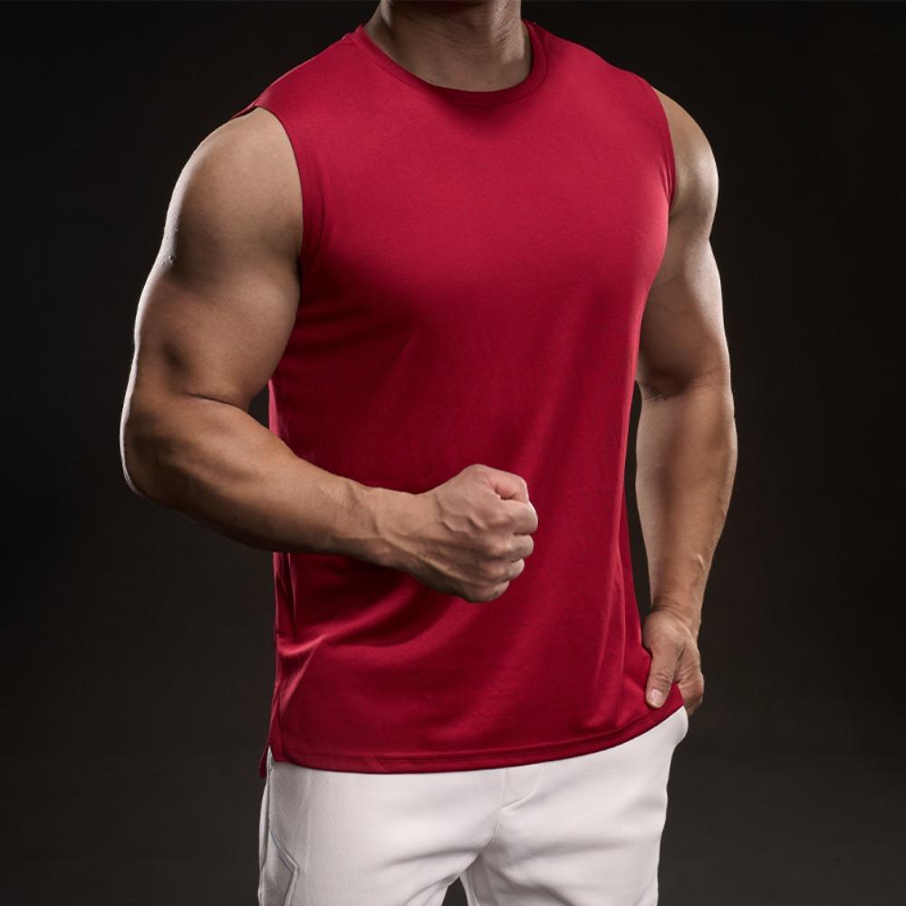 Simple Casual Short-sleeved T-shirt Fashionable Sporty Slim Elastic Fitness Outdoor Fitness Round Neck T-shirt