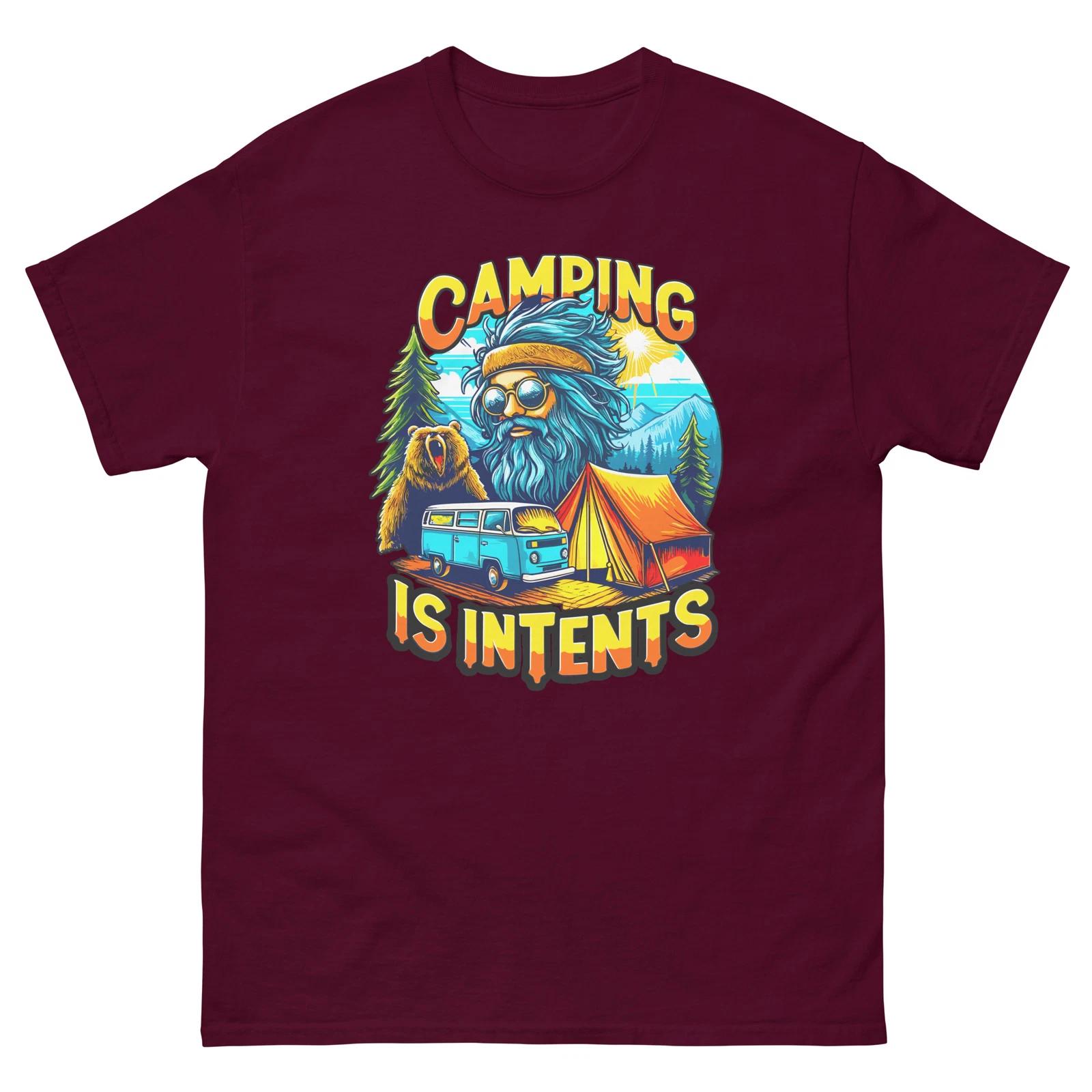 Camping Is Intents T-shirt, Funny Camping Design, Summer Design, Camping Pun M