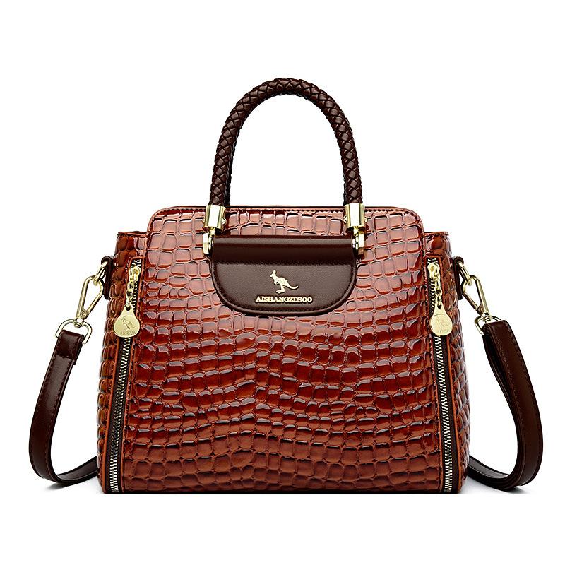 

Bag women s new trendy fashion large capacity crocodile pattern embossed portable shoulder messenger women s bag