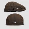 Spring Summer Embroidery Beret Hat Vintage Front Back Wear Newsboy Cap Cotton Soft Flat Hat Unisex
