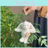 Longeared Delightful Bunny Plush Toy In Pink White And Brown For Keychain Stylish