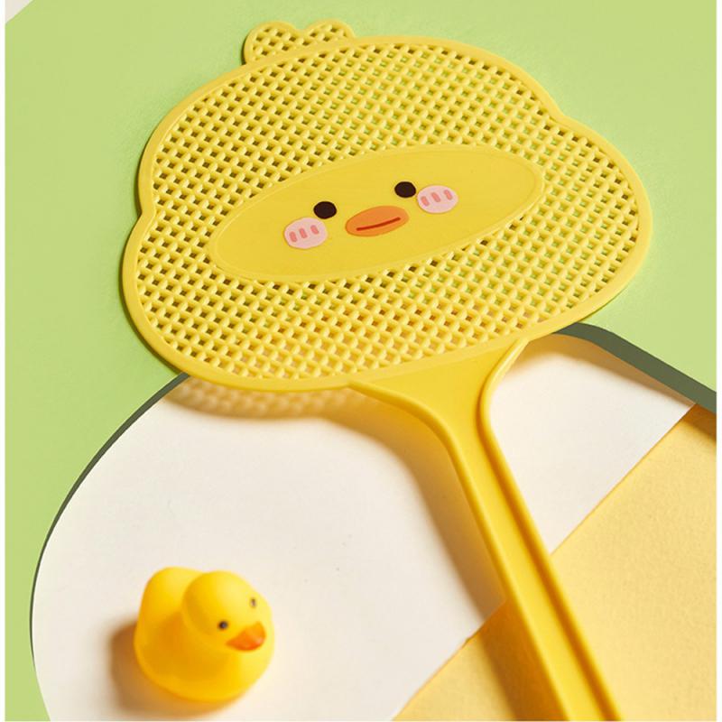 Mosquito Swatter Fly Swatter Cute Elastic 49.515cm Pe Material Pest Control Bat Flying Insect Bat Pendable Cartoon Mango Yellow