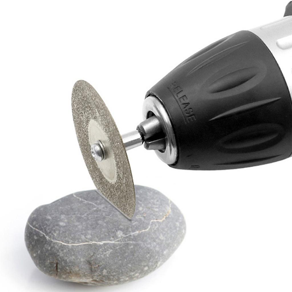 10 Pieces Cutting Off Discs Wheel Rotary Tool with 2 Mandrel Arbor- Set 16-60mm Cutting Wheel for Stone Glass