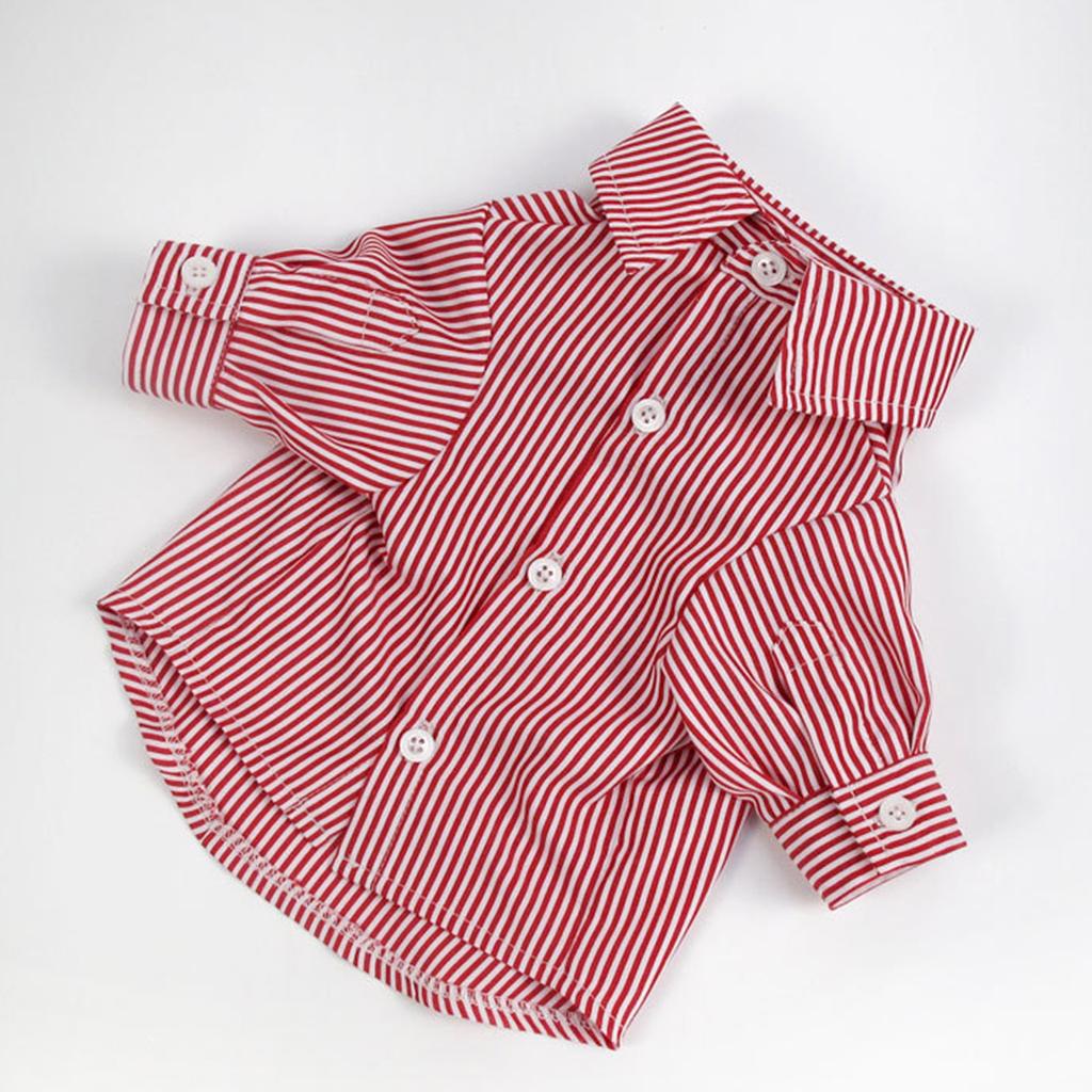 Haustier Gestreiftes Hemd Kleidung Blau Rot Mittelgroße Und Kleine Hunde Und Katzen