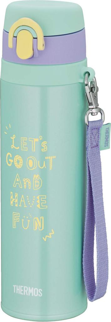 Thermos Water Bottle Vacuum Insulated Mobile Mug 550ml Mint Purple MP JNT-551