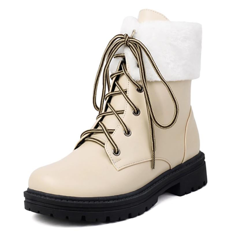 

Женские зимние ботильоны, ботинки для снега, обувь зима 2024, черные, белые, мотоботы, низкий каблук, обувь, женские, водонепроницаемые, большой размер 39 абрикосовый