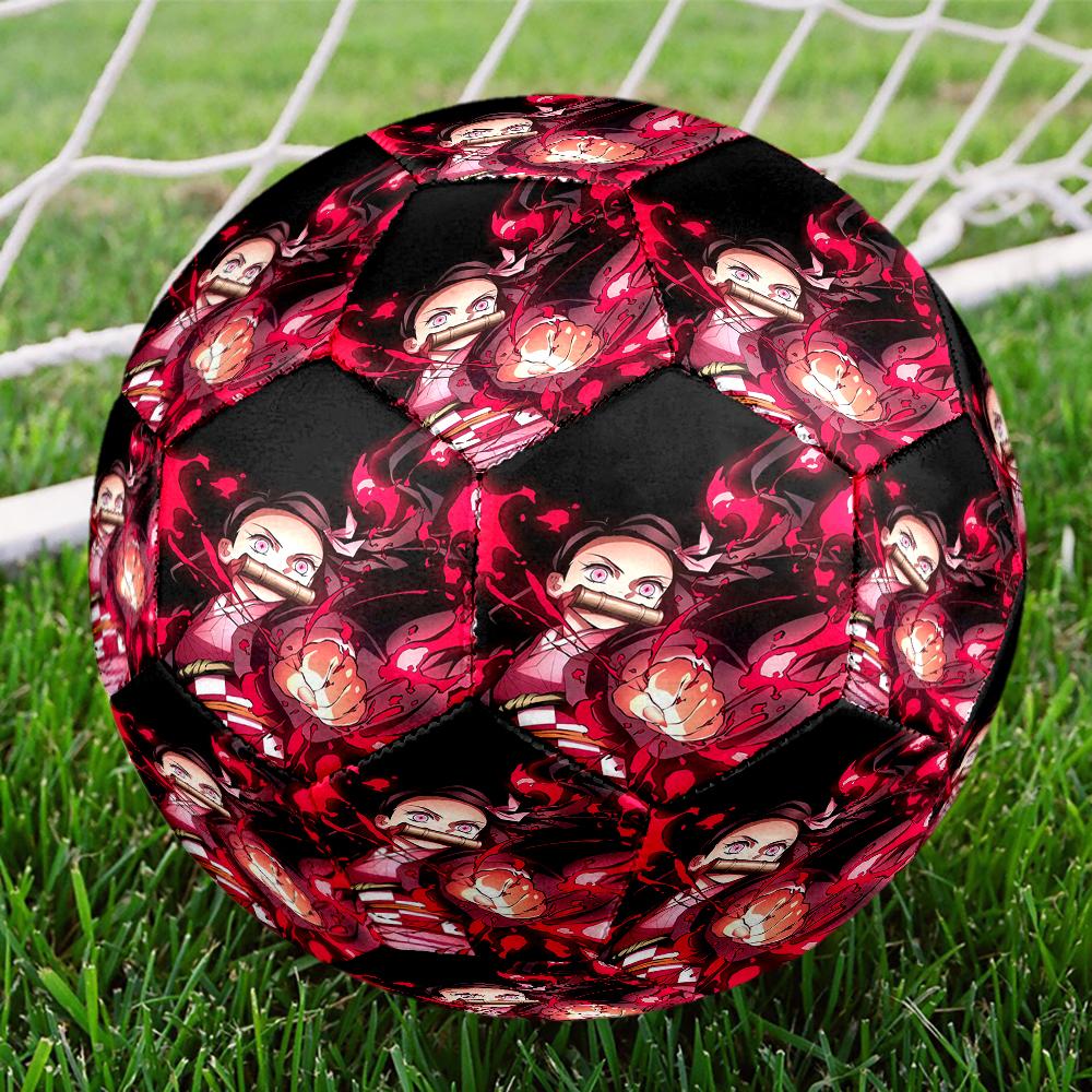 Demon Slayer Theme Size 5 Soccer Ball, Suitable for Both Indoor and Outdoor Matches, a Gift Suitable for Everyone.