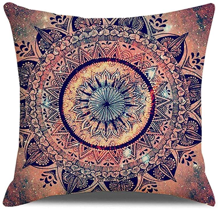 

Чохол для подушки з індійським дурманом Лляна наволочка для подушки Прикраса для дому Вітальня Спальня Диван Автомобіль 45X45CM