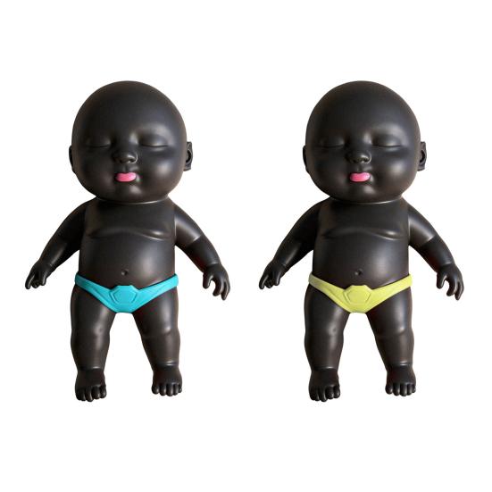 Black Babies Stress Relief Toy Slow Rising Anxiety Relieving Mini Baby Squeeze Toy Soft Stretchy Relaxation Stress Ball Fidget Toy