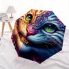 1pc Cat Artwork Auto Open/close, All-Season Portable Folding Umbrella for Women & Men, Travel, Everyday, Formal Events - Compact Luxury Parasol, Outdo