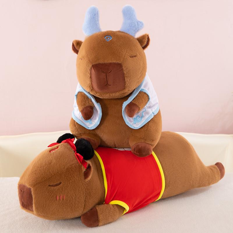 Originality Nezha Aobing Transforms Into Capybara Cartoon Plush Pillow Toy