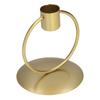 Desktop Candle Holder Simple Elegant Golden Iron Round Candle Stand Candlesticks for Home Dining Room Table Decoration