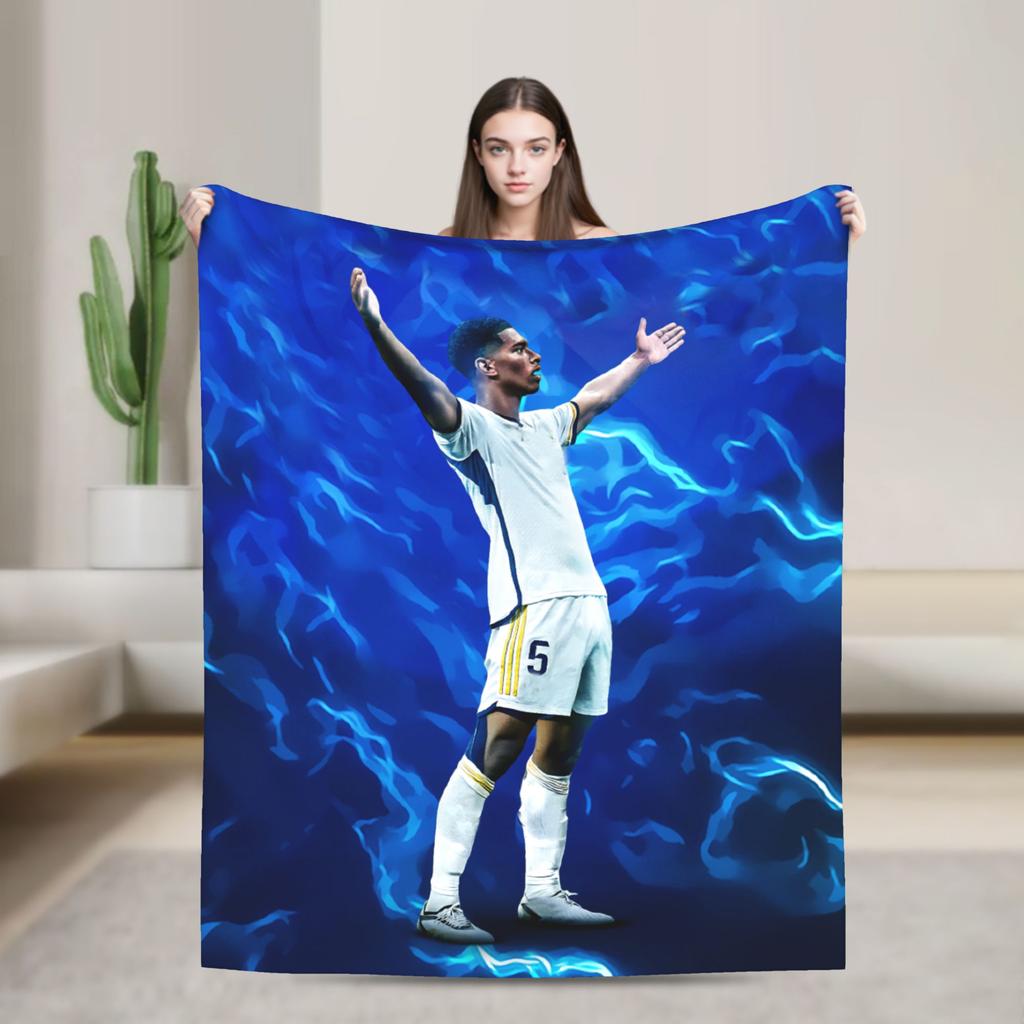 Bellinghams Knitted Blanket Soccer Football Fuzzy Throw Blankets Summer Air Conditioning Printed UltraSoft Warm Bedspread