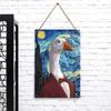 Van Gogh Starry Night Art Mr Goose Custom Metal Tin Painting Living RoomWall Decor Creative Home Gift