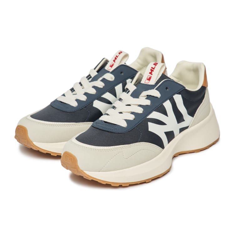 MLB Chunky Jogger Textile, Leather Cushioning Slip Resistant Abrasion Resistant Low Top Chunky Sneakers Unisex 3ASXX112N-50NYS