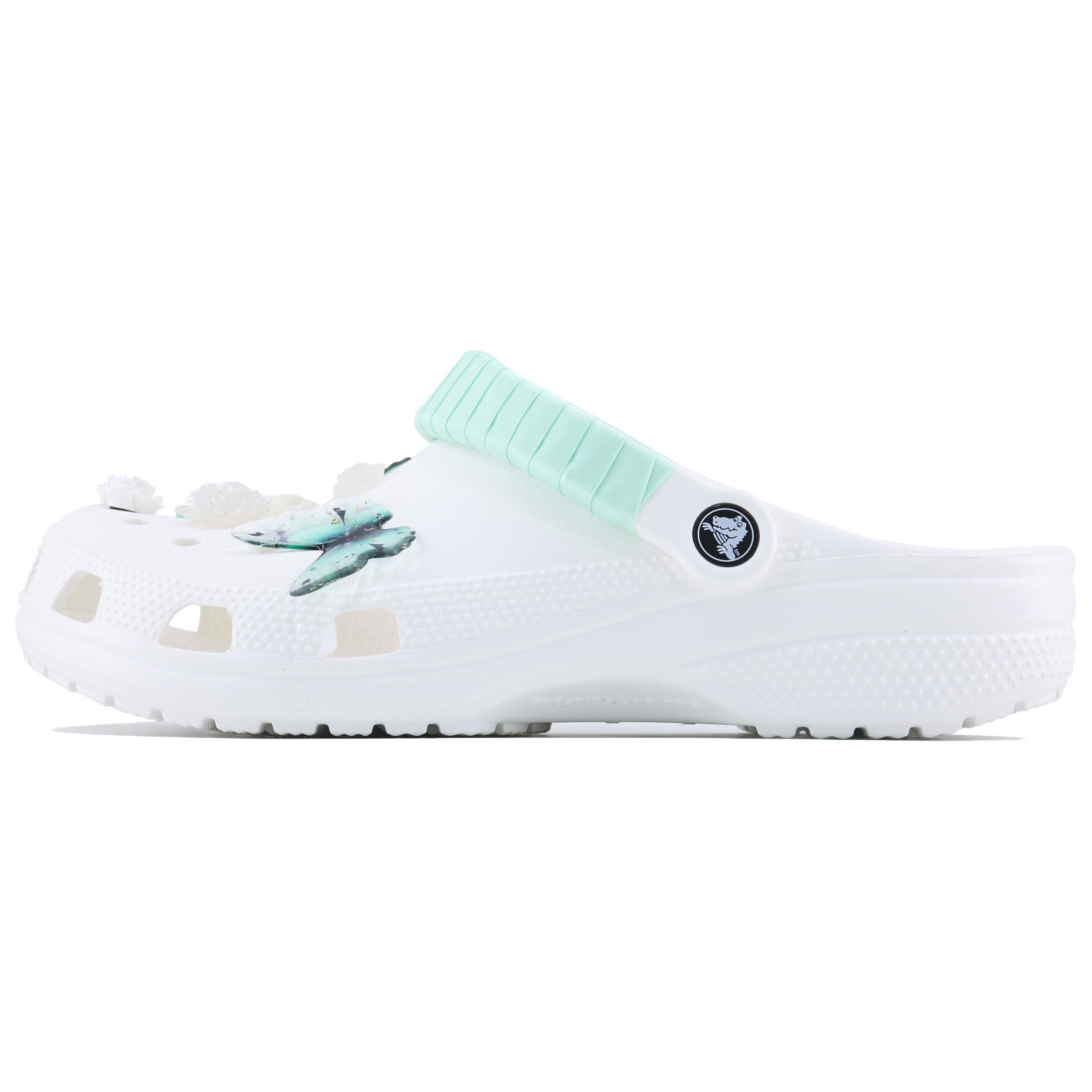 

Crocs Classic clog Zhuang Zhou Butterfly Dream SDS National Style New Chinese Style Cute Casual Beach Hole Shoes Unisex White 43-44 белый