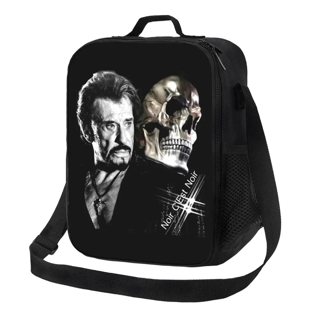 Johnny Hallyday Französischer Sänger Wiederverwendbare Lunchbox Multifunktion Heavy Metal Rock Kühler Thermische Lebensmittelisolierte Lunchtasche Schule