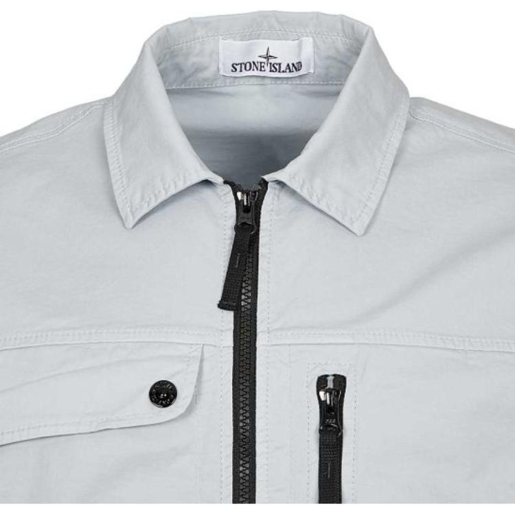 STONE ISLAND SS24 Jackets & Coats Men's Ice Frost Blue 801510210-V0041