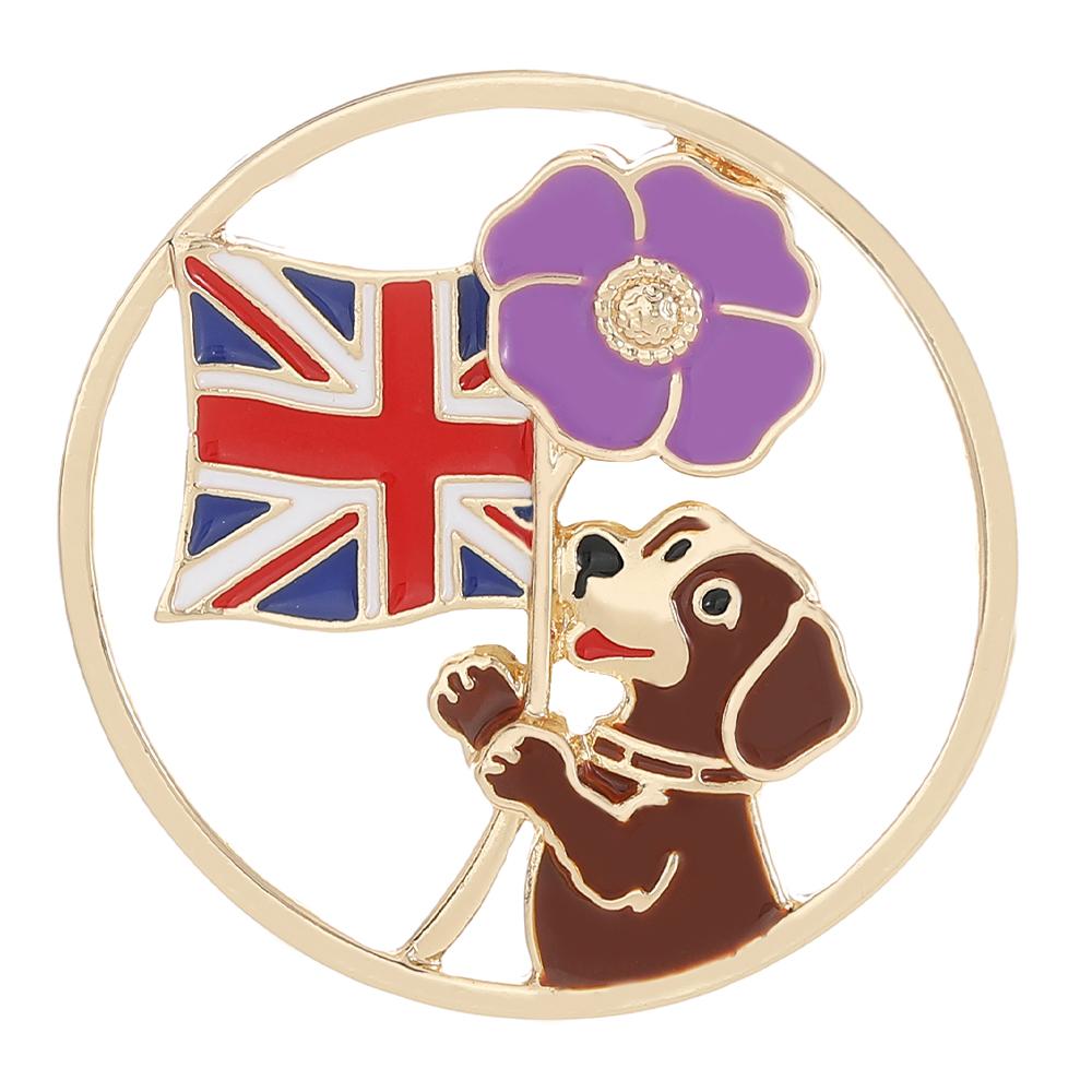 4 Styles Funny Dog And Poppy Design Lest We Forget Enamel Brooches Remembrance Day Animal Golden Pins Veterans Badge