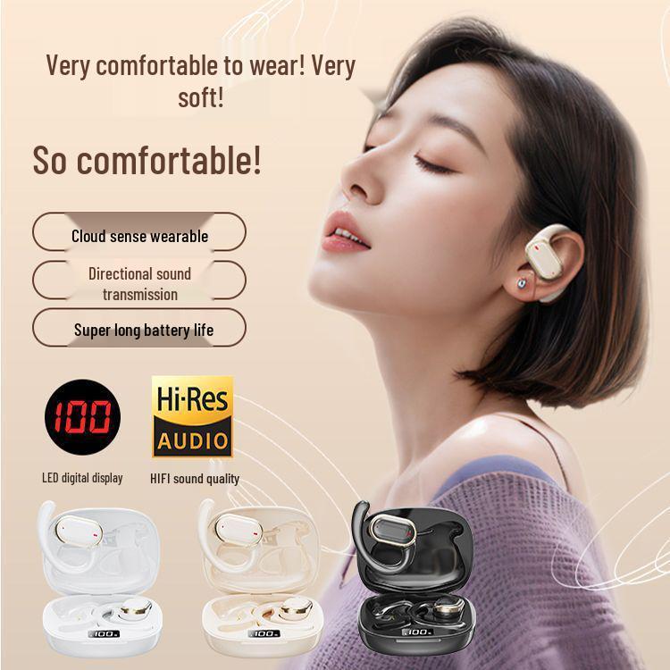 X93 Bluetooth 5.3 Ear-Hook: High Sound Quality, Comfortable Fit, Smart Display, Long Battery Life